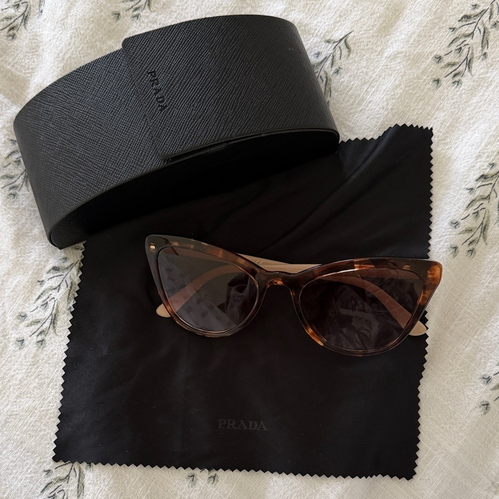 Prada Women's Brown Cat-Eye Sunglasses